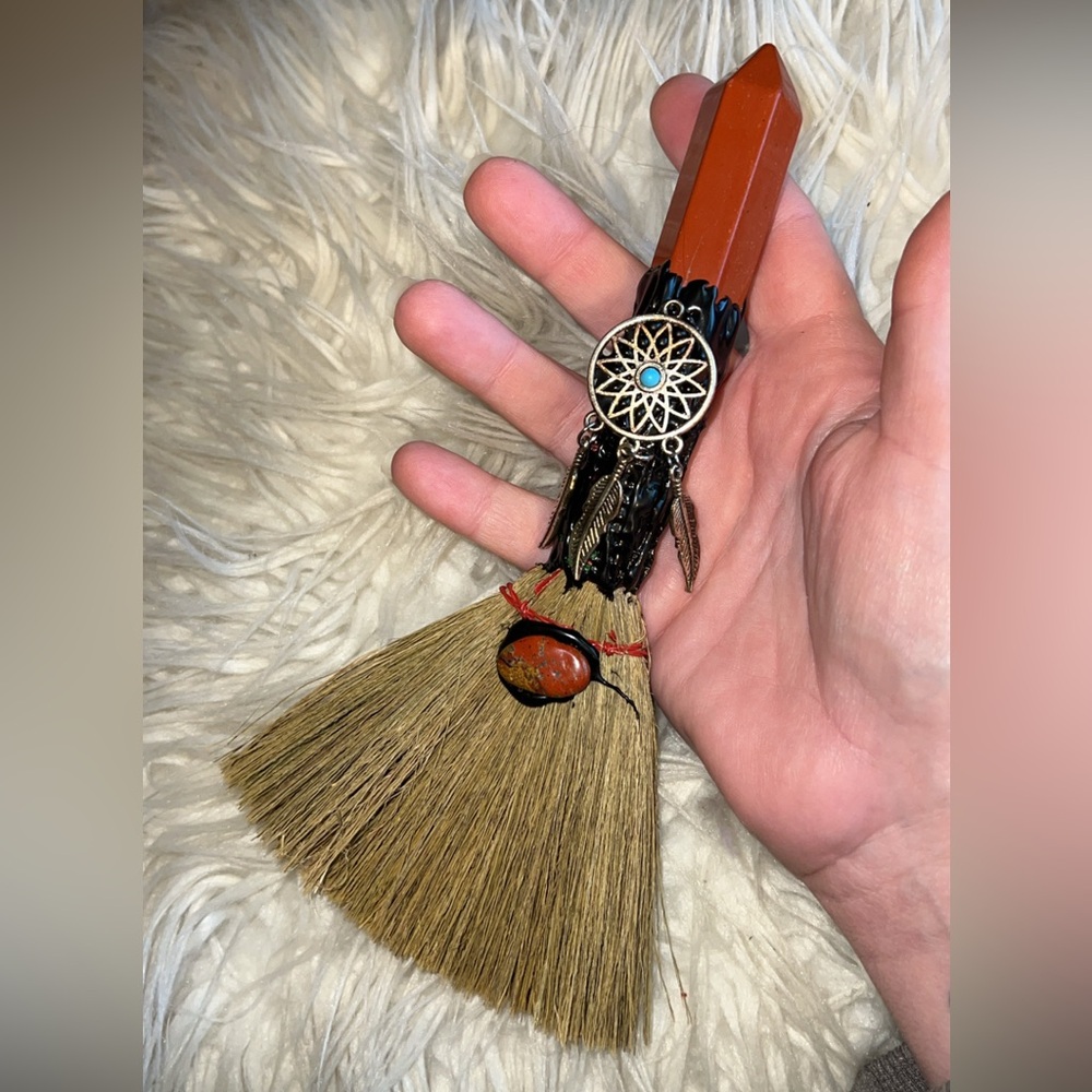 Red Jasper Dreamcatcher Broom